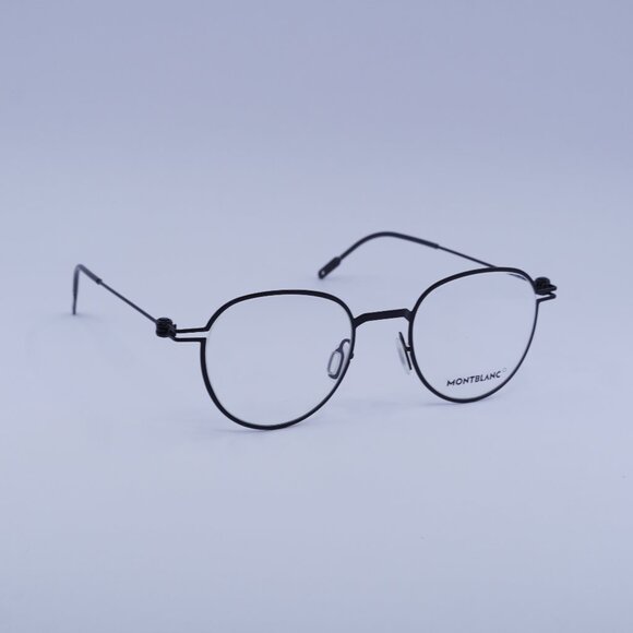 Montblanc MB0002O 003 Eyeglasses Black 48mm Aviator Frame - Picture 1 of 9